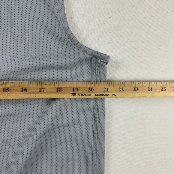 Vintage Y2K Nike Mesh Sleeveless Tank Top Shirt Men's Large Swoosh Gray Active - Picture 6 of 7